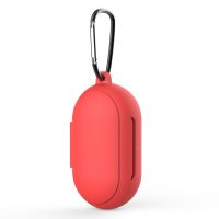 Silikónové púzdro pre Samsung Galaxy Buds a Buds Plus s karabínou - Červená