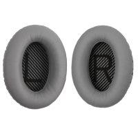 Náhradné kožené náušníky pre slúchadlá Bose QuietComfort 2, 15, 25 a 35 - Sivé s čiernym vnútrom