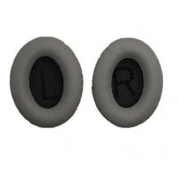 Náhradné kožené náušníky pre slúchadlá Bose QuietComfort 2, 15, 25 a 35 - Tmavo sivé s čiernym vnútrom