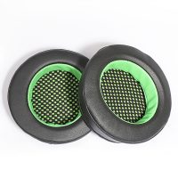 Náhradné náušníky pre slúchadlá Edifier HECATE G4 - Čierno zelené, kožené
