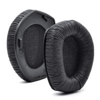Náhradné náušníky pre slúchadlá Sennheiser HDR165, 175, 185, 195 a RS165, 175, 185, 195 - Čierne, kožené vráskavé