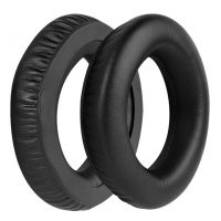 Náhradné náušníky pre slúchadlá Sennheiser MM500X, MM550X, PX360, PX360-BT, PXC360-BT - Čierne, kožené
