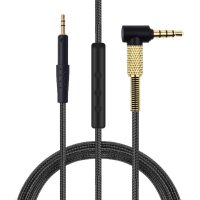 Náhradný Audio kábel pre slúchadlá Sennheiser s ovládacím panelom - Čierno zlatý