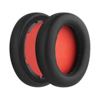 Náhradné náušníky pre slúchadlá Anker Soundcore Life Q10 - Čierne s červeným vnútrom, kožené