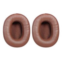 Náhradné náušníky pre slúchadlá Audio Technica ATH-SR5, SR5BT, MSR5 - Hnedé, kožené
