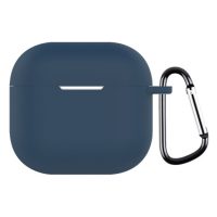 Silikónové púzdro pre Airpods 4 s karabínou - Modrá