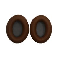 Náhradné kožené náušníky pre slúchadlá Bose QuietComfort 2, 15, 25 a 35 - Hnedé s šedým vnútrom bez vzoru