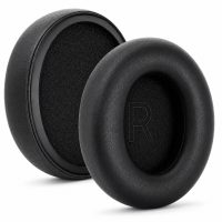 Náhradné náušníky pre slúchadlá Razer Kraken V4, V4X, V4 Pro - Lesklé čierne, kožené