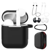 Silikónové púzdro pre Airpods, sada 5 kusov - Čierna a biela