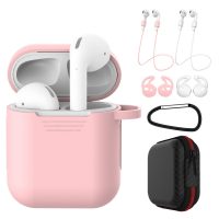 Silikónové púzdro pre Airpods, sada 5 kusov - Ružová a biela