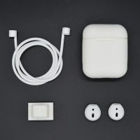 Silikónové púzdro pre Airpods, 4 kusy - Biela