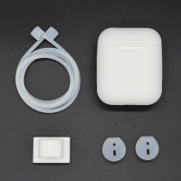 Silikónové púzdro pre Airpods, 4 kusy - Matná biela