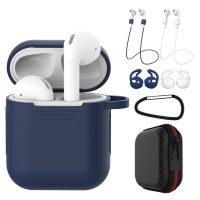 Silikónové púzdro pre Airpods, sada 5 kusov - Modrá a biela