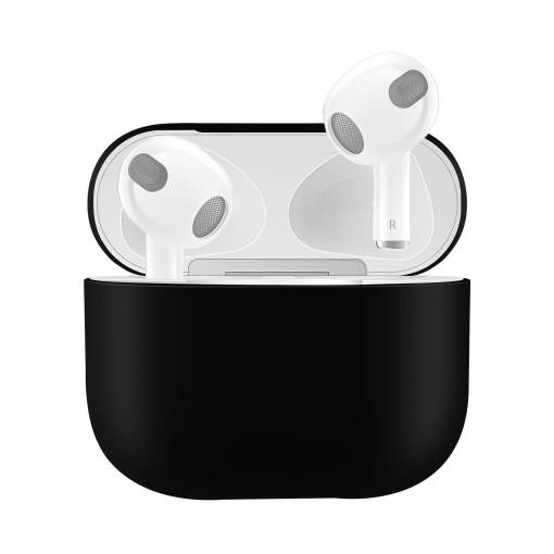 Foto - Silikónové púzdro pre Airpods 3 - Čierna