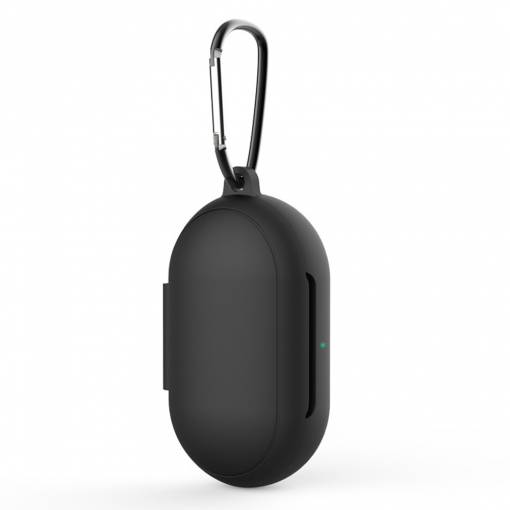 Foto - Silikónové puzdro pre Samsung Galaxy Buds a Buds Plus s karabínou - Čierna