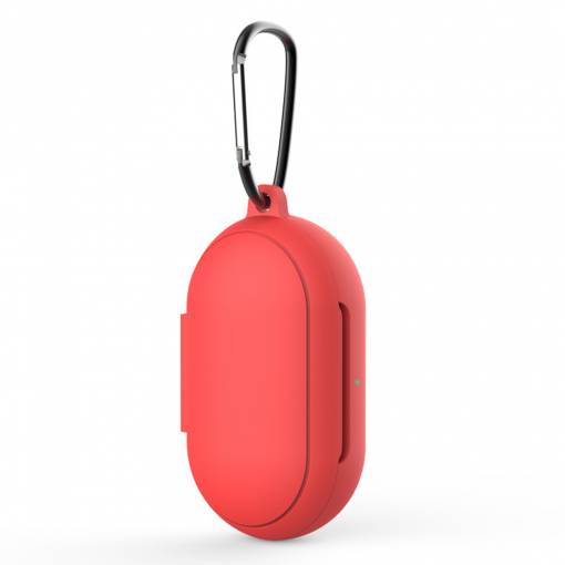 Foto - Silikónové púzdro pre Samsung Galaxy Buds a Buds Plus s karabínou - Červená