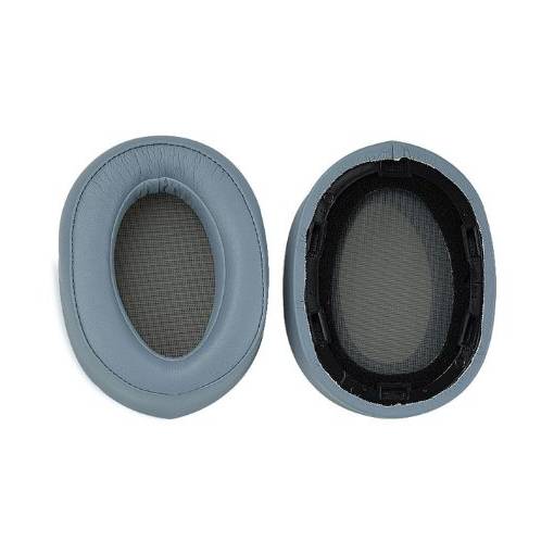 Foto - Náhradné náušníky pre slúchadlá Sony MDR-100ABN, WH-H900N - Sivé, kožené
