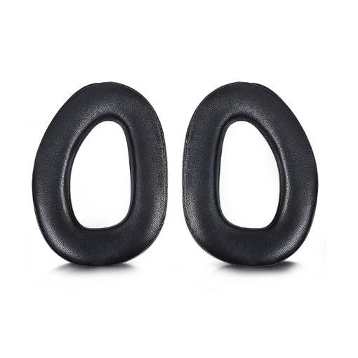 Foto - Náhradné náušníky pre slúchadlá Sennheiser GSP 300, 301, 302, 303, 350 a 370 - Čierne, kožené