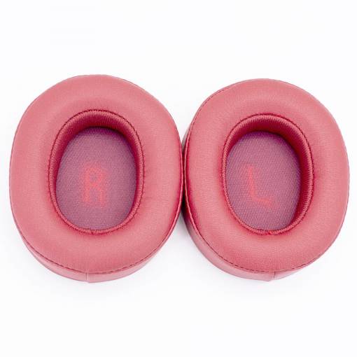 Foto - Náhradné náušníky pre slúchadlá JBL E55BT - Červené, kožené