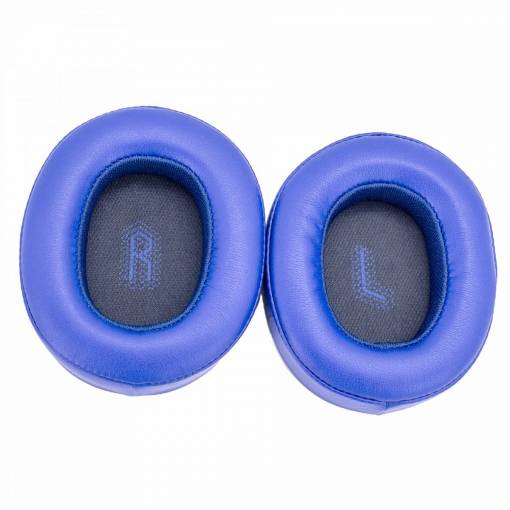 Foto - Náhradné náušníky pre slúchadlá JBL E55BT - Modré, kožené