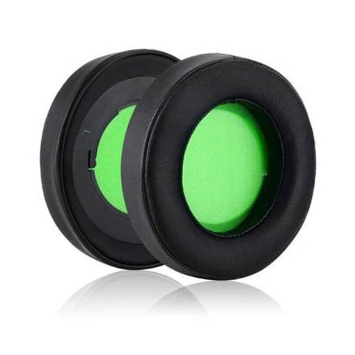 Foto - Náhradné náušníky pre slúchadlá Razer Kraken Pro V2 - Čierne, kožené