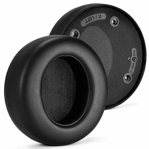 Foto - Náhradné náušníky pre slúchadlá Philips Fidelio X1, X2, X2HR, X1S - Kožené, čierne