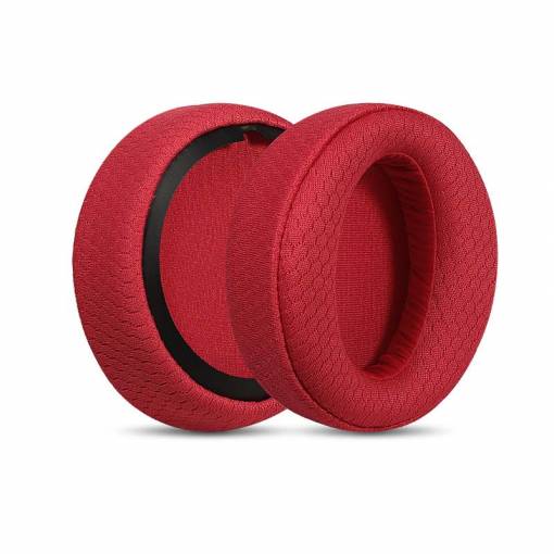 Foto - Náhradné náušníky pre slúchadlá Sony MDR-XB950BT, XB950N1, XB950B1, XB950AP - Červené, textilné