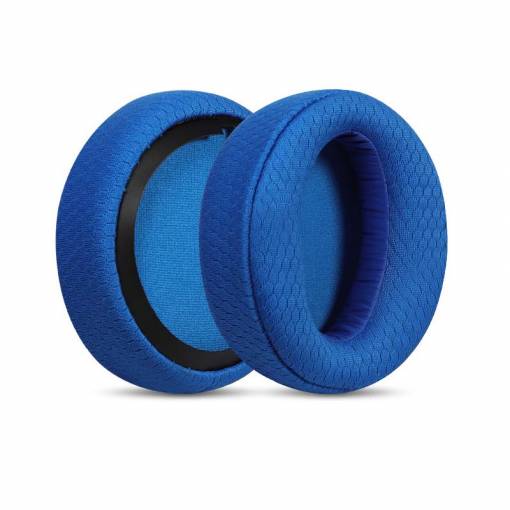Foto - Náhradné náušníky pre slúchadlá Sony MDR-XB950BT, XB950N1, XB950B1, XB950AP - Modré, textilné