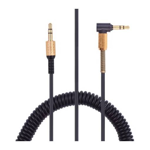 Foto - Audio kábel Aux 3,5 mm pre slúchadlá Marshall Major - Čierny, krútený