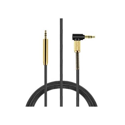 Foto - Náhradný Audio kábel pre slúchadlá TaoTronics SoundSurge 21, 22, 46, 60, 85, 90 - Čierno zlatý