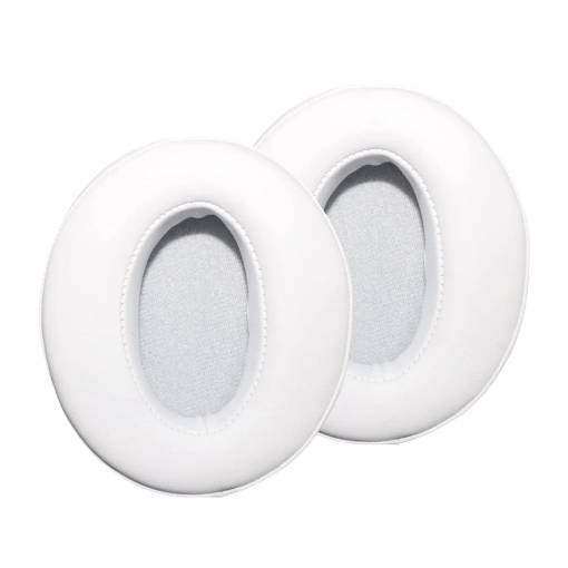 Foto - Náhradné náušníky pre slúchadlá Sennheiser HD300, 300BT, 400S, 458BT, 4.40BT, 4.50BT, 4.50BTNC - Biele, kožené