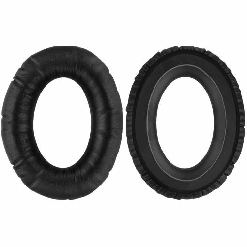 Foto - Náhradné náušníky pre slúchadlá Sennheiser HD525, 535, 545, 565, 580, 600, 650, 660S - Čierne, kožené