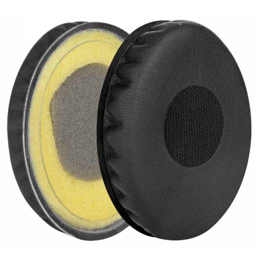 Foto - Náhradné náušníky pre slúchadlá Sennheiser HD218, 219, 220, 228, 229 - Čierne, kožené