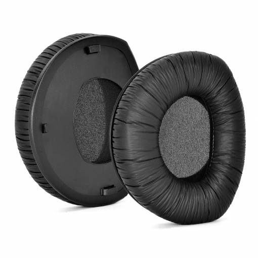 Foto - Náhradné náušníky pre slúchadlá Sennheiser HDR160, 170, 180 a RS160, 170, 180 - Čierne, kožené