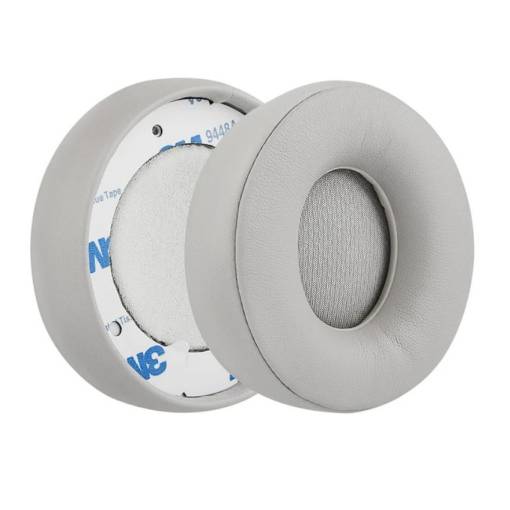 Foto - Náhradné náušníky pre slúchadlá Beats Solo Pro Wireless, Beats Solo Pro - Sivé, kožené