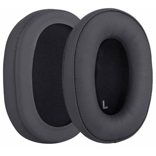 Foto - Náhradné náušníky pre slúchadlá Audio Technica ATH-SR9, DSR9BT, DSR7BT - Tmavo sivé, kožené