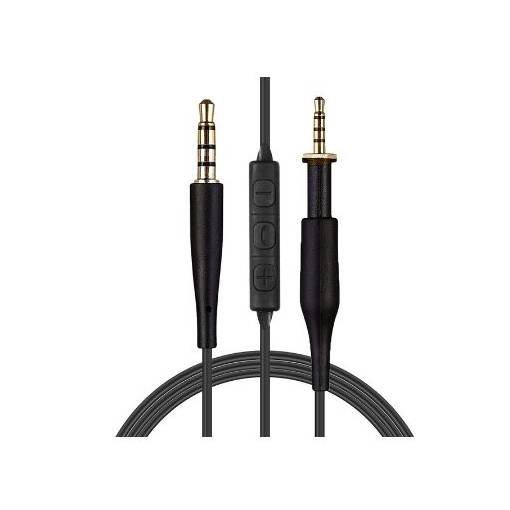 Foto - Audio kábel pre slúchadlá AKG K450, K451, K452, K480, K490, K495, Q460 - Čierny s ovládacím panelom