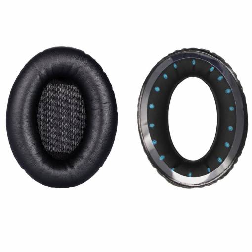 Foto - Náhradné náušníky pre slúchadlá Bose Around-Ear 1, Triport 1 a Triport 1A - Čierne, kožené