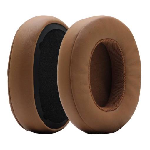 Foto - Náhradné náušníky pre slúchadlá SkullCandy Hesh 3.0 a Crusher - Hnedé, kožené