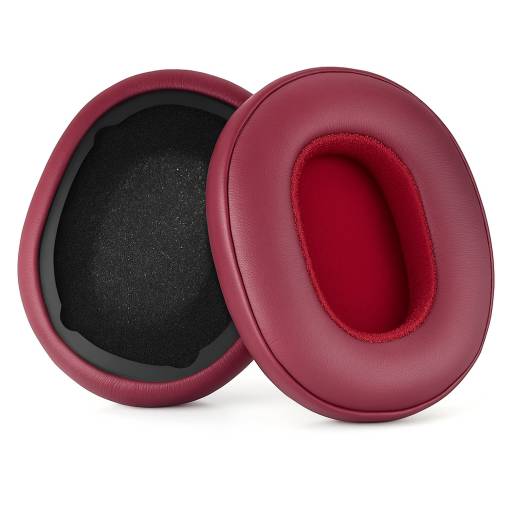Foto - Náhradné náušníky pre slúchadlá SkullCandy Hesh 3.0 a Crusher - Burgundy, kožené