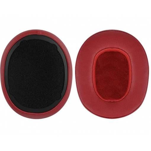 Foto - Náhradné náušníky pre slúchadlá SkullCandy Hesh 3.0 a Crusher - Červené, kožené