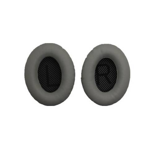Foto - Náhradné kožené náušníky pre slúchadlá Bose QuietComfort 35, 35 II a 45 - Šedé