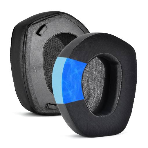 Foto - Náhradné náušníky pre slúchadlá Sennheiser HDR165, 175, 185, 195 a RS165, 175, 185, 195 - Čierne, s chladivým gélom