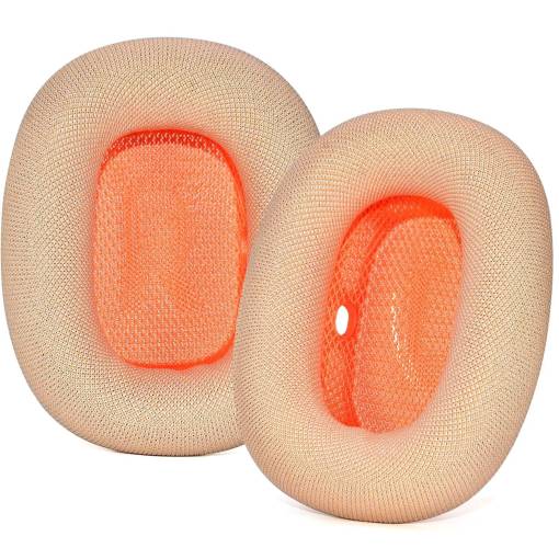 Foto - Náhradné náušníky pre slúchadlá Apple AirPods Max 2 - Oranžové, tkanina