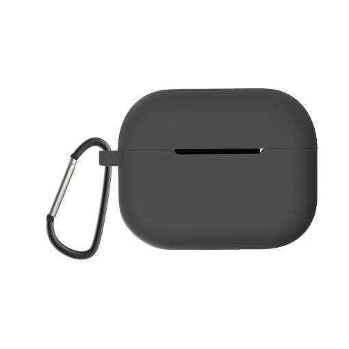 Foto - Silikónové púzdro pre Airpods Pro 2 s karabínou - Čierna