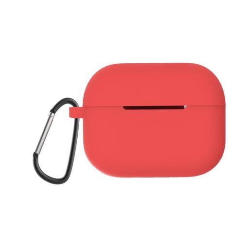 Foto - Silikónové púzdro pre Airpods Pro 2 s karabínou - Červená