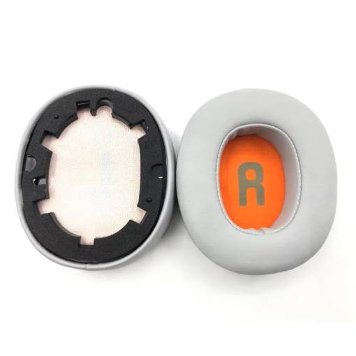 Foto - Náhradné náušníky pre slúchadlá JBL JR 460NC - Biele, kožené