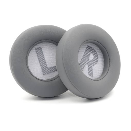 Foto - Náhradné náušníky pre slúchadlá JBL Live 400, 400BT - Šedé, kožené