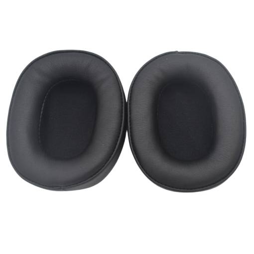 Foto - Náhradné náušníky pre slúchadlá Audio Technica ATH-M50X a ATH-MSR7 - čierne, kožené