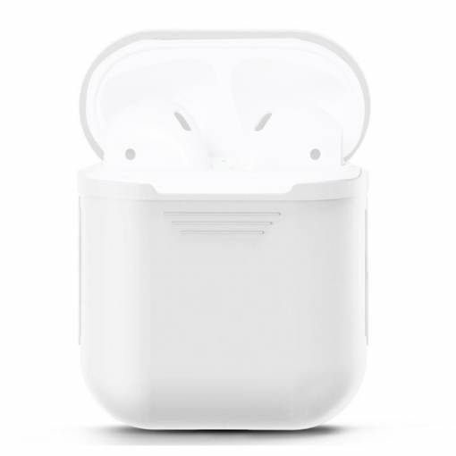 Foto - Silikónové púzdro pre Airpods - Biela